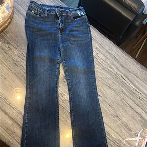 Judy Blue Dark Wash Slim Bootcut Slit Leg Jeans
